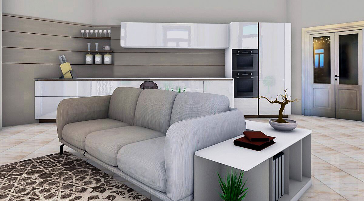 Progettazione zona living a Caserta