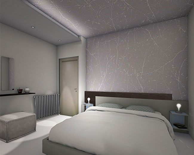 Una camera da letto intima e accogliente